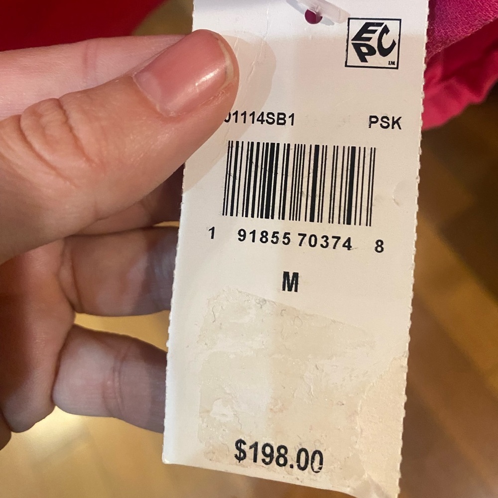 Brand new with tag! Trina Turk Fuchsia Blouse with Ruched Sleeves - Picture 3 of 4